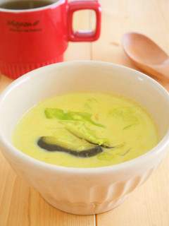 とろーりなすの豆乳チーズカレースープ-レシピのメイン写真