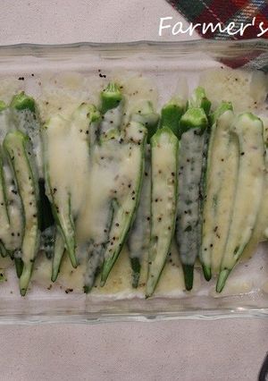 【農家のレシピ】オクラのチーズ蒸し-レシピのメイン写真
