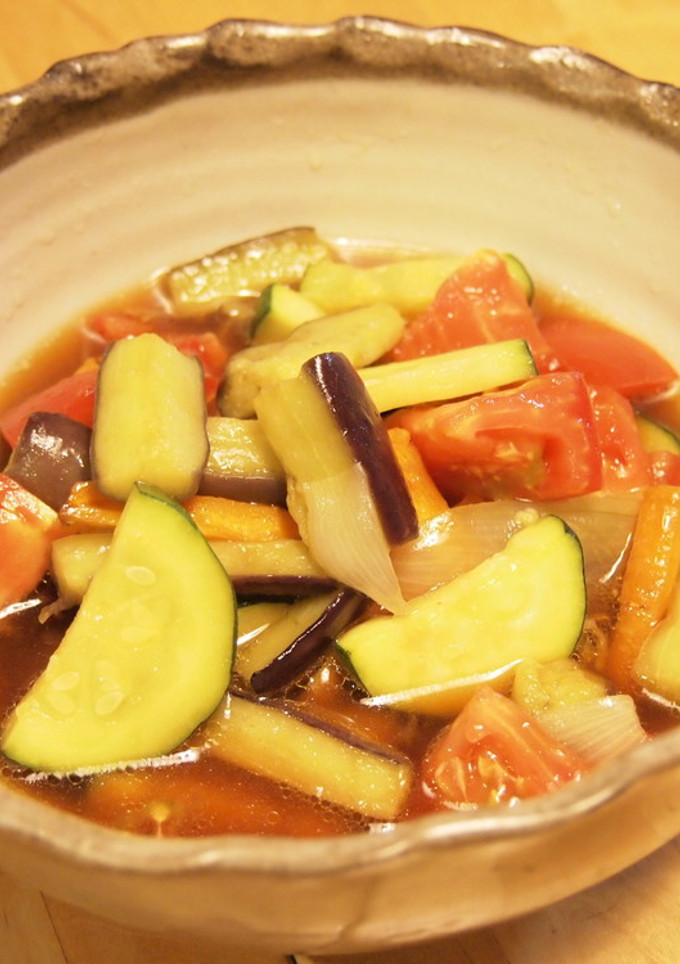 調味料2つで簡単★夏野菜の揚げ浸し-レシピのメイン写真