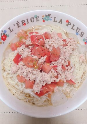 イタリアン風トマトツナそうめん-レシピのメイン写真