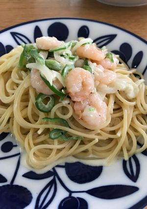 簡単！ぷりぷり海老♡クリームパスタ-レシピのメイン写真