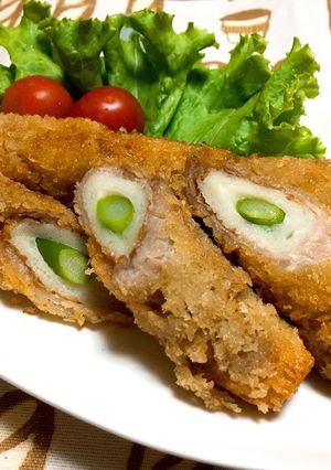 アスパラの太っちょ竹輪肉巻きフライ♡-レシピのメイン写真