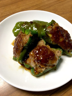 ピーマンの肉詰め 照り焼き味-レシピのメイン写真