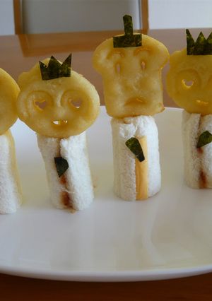 アンパンマンポテトでひな祭りパン-レシピのメイン写真
