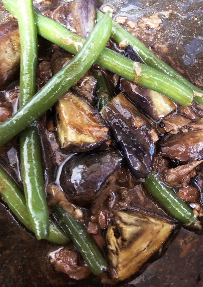 テキトー料理 ナスと大和煮缶の炒め物-レシピのメイン写真