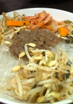 超手抜き ビビン麺とワカメスープセット-レシピのメイン写真