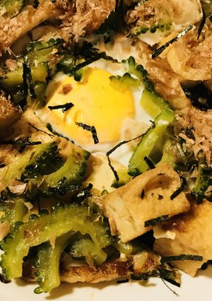 竹輪＆厚揚げの目玉焼ゴーヤーチャンプルー-レシピのメイン写真