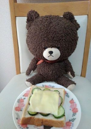 キュウリの漬け物のトースト-レシピのメイン写真