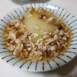 夕顔のそぼろ餡掛け♪