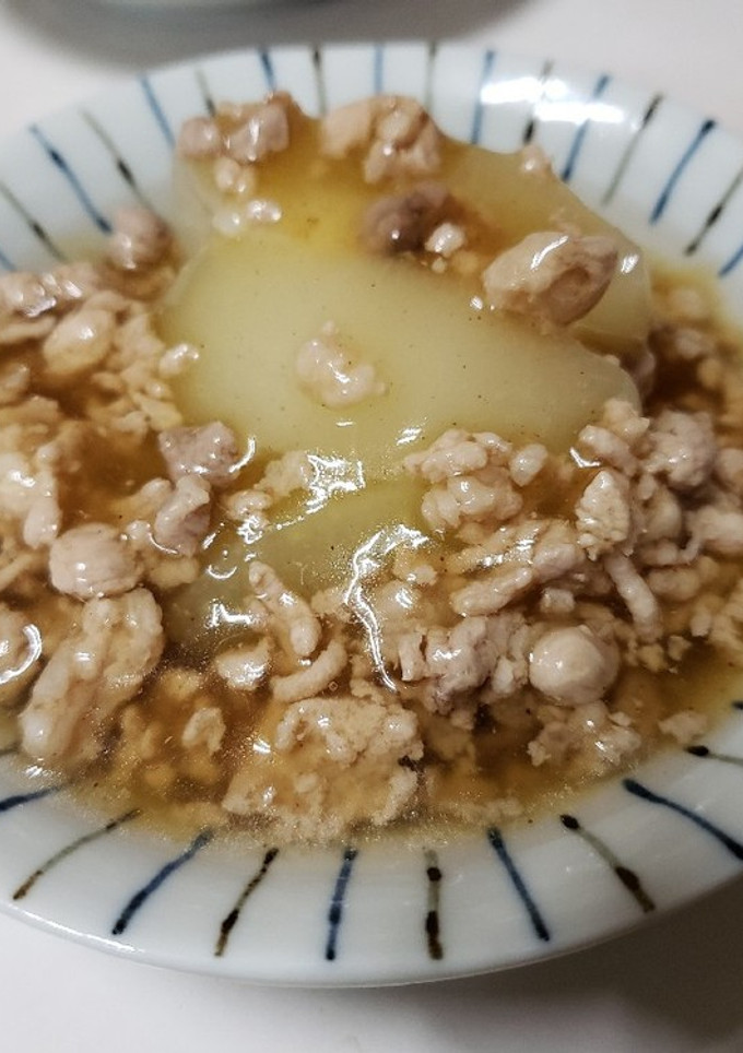 夕顔のそぼろ餡掛け♪-レシピのメイン写真