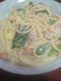 ほうれん草のクリームパスタ-レシピのメイン写真