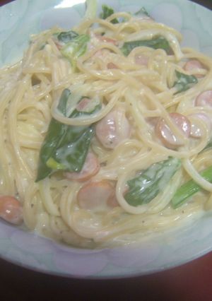 ほうれん草のクリームパスタ-レシピのメイン写真