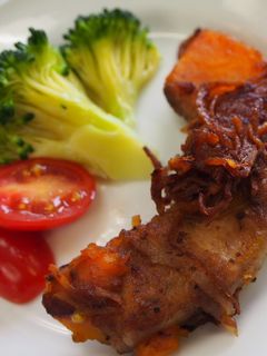 肉巻きかぼちゃのしょうが照り焼き-レシピのメイン写真