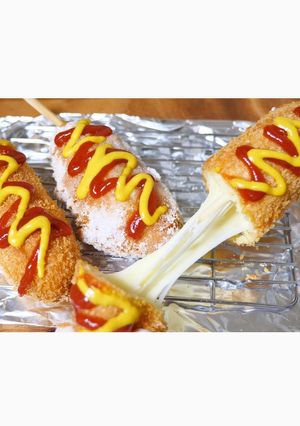 ホットケーキミックスでチーズドッグ-レシピのメイン写真