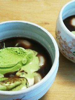 冷やし 抹茶白玉ぜんざい-レシピのメイン写真