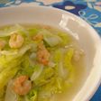 シンプル♪白菜とえびの塩いため