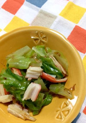 キャベツとカニカマの梅肉和え-レシピのメイン写真