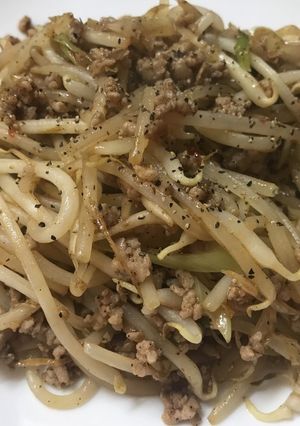豚のひき肉ともやしのピリ辛炒め-レシピのメイン写真