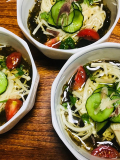 シャキッとエノキときゅうりのもずく酢♪-レシピのメイン写真