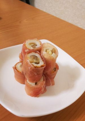 いぶりがっことチーズの生ハムちくわ巻き-レシピのメイン写真