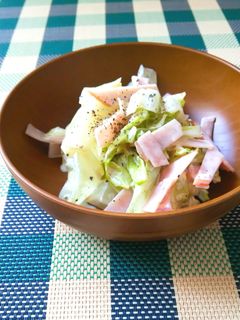 ハムとキャベツのサラダ-レシピのメイン写真
