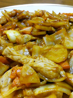 豚肩ロース角切りカレー炒め♪-レシピのメイン写真