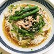 ゴーヤとツナと塩昆布のぶっ掛け素麺