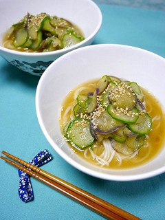 簡単!茄子と胡瓜の冷やしソーメン-レシピのメイン写真