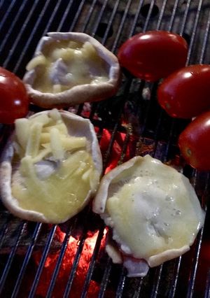 BBQ☆焼きミニトマトとチーズ椎茸-レシピのメイン写真