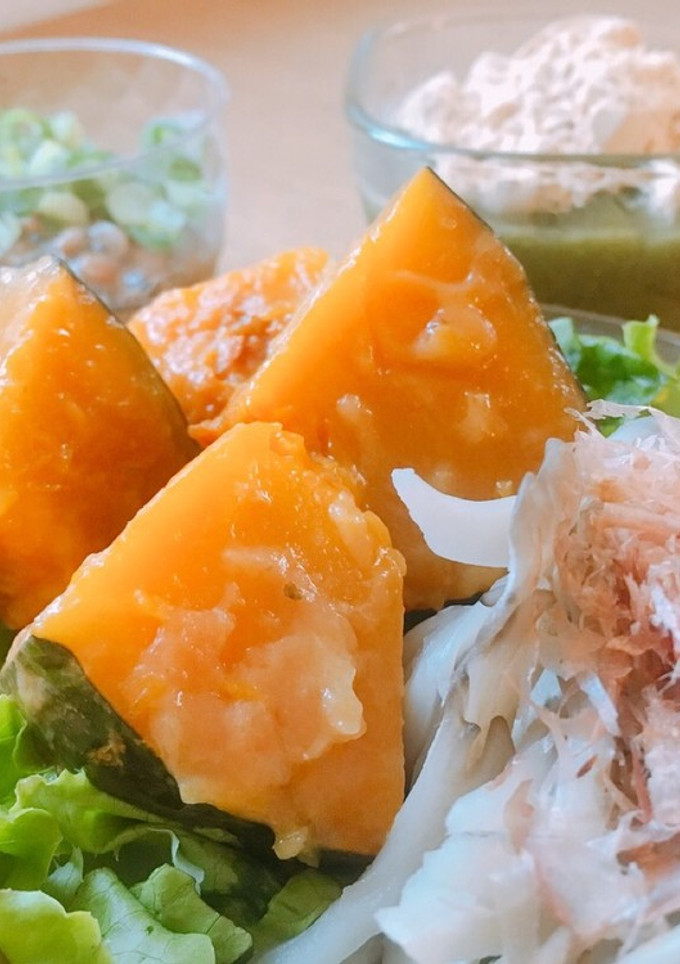 梅バター蒸しかぼちゃ-レシピのメイン写真