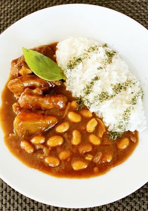 レンジで簡単！豆とかぼちゃのチキンカレー-レシピのメイン写真