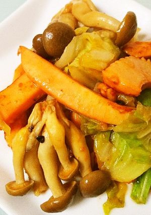 ご飯がススム！イカと野菜のピリ辛炒め-レシピのメイン写真