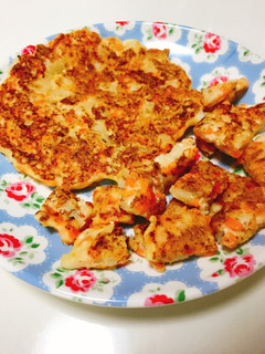 手づかみ 人参でお好み焼き-レシピのメイン写真
