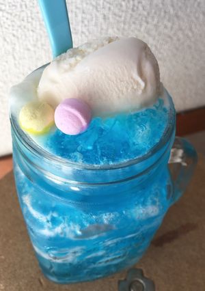 青いクリームソーダゼリー-レシピのメイン写真