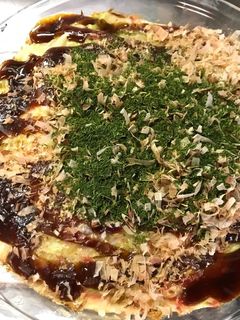 電子レンジでお好み焼き-レシピのメイン写真
