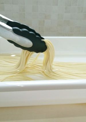 簡単！流行りの「水漬けパスタ」の作り方♪-レシピのメイン写真