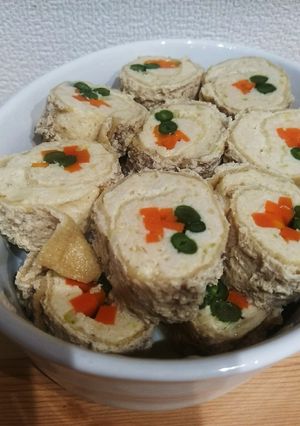 鶏胸肉の油揚げ巻き(๑˃̵ᴗ˂̵)و-レシピのメイン写真