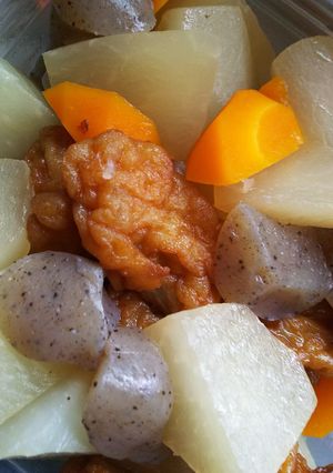 大根とゴボウ天の煮物-レシピのメイン写真