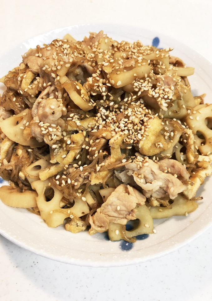豚肉とれんこんの炒め煮-レシピのメイン写真