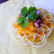 タコとオレンジソースの冷製パスタ