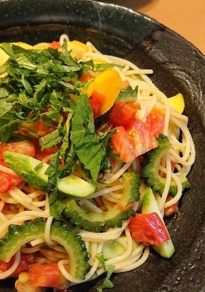 ゴーヤのオイルパスタ♪-レシピのメイン写真