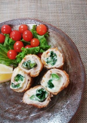 ☆つるむらさきチーズ入り肉巻きフライ☆-レシピのメイン写真