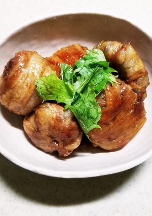 ナスの豚バラ肉団子-レシピのメイン写真