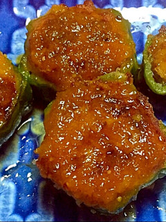 ピーマンの肉詰め オニオンソース♪-レシピのメイン写真