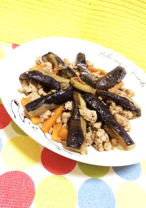 ひき肉とナスのバター醤油炒め-レシピのメイン写真