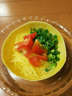 そうめんかぼちゃ(金糸瓜) めんつゆ-レシピのメイン写真