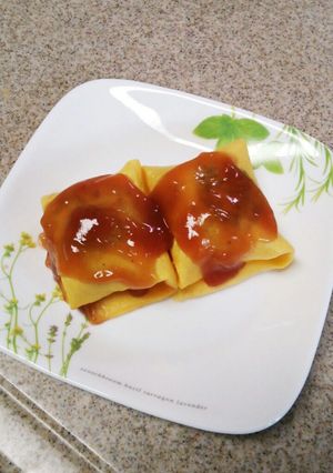 肉団子の薄焼き卵巻き♪-レシピのメイン写真