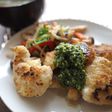 とりむね焼きジュノベーゼ〜〜きのこ添え