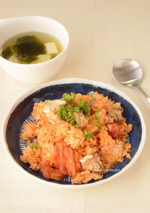 1分で作れる！鯖キムチチャーハン-レシピのメイン写真