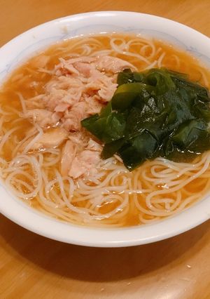 簡単！ツナとワカメの冷や汁風そうめん-レシピのメイン写真